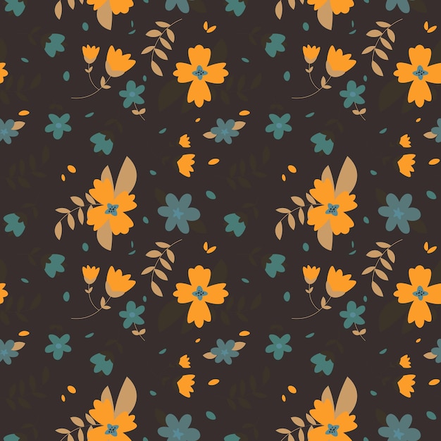 Patrón floral en estilo sin costuras