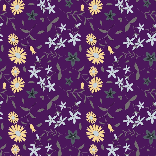 Patrón floral en estilo sin costuras