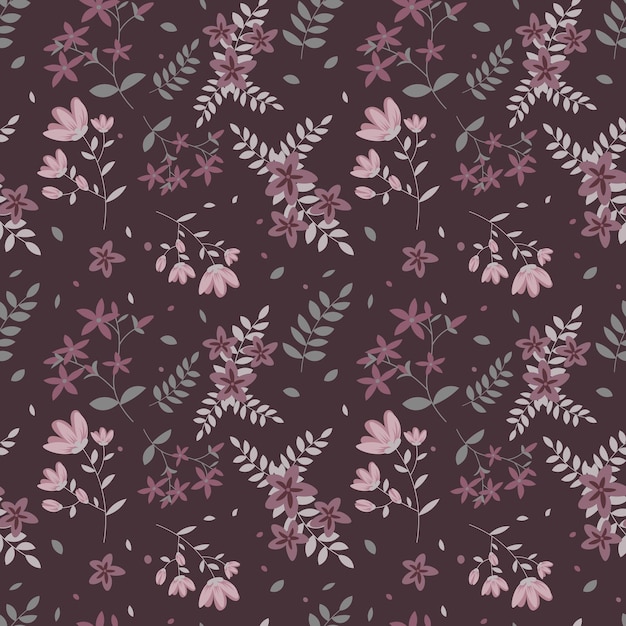 Patrón floral en estilo sin costuras