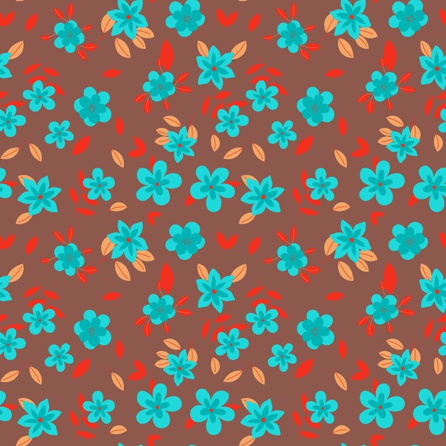 Patrón floral en estilo sin costuras