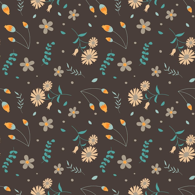 Patrón floral en estilo sin costuras