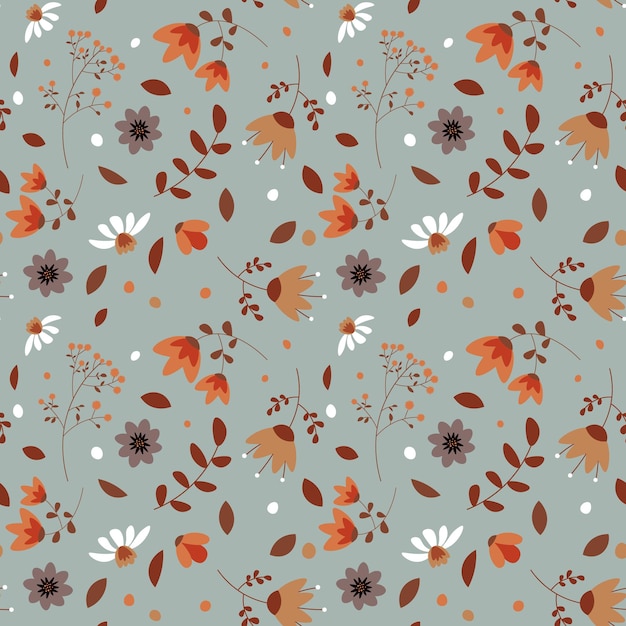Patrón floral en estilo sin costuras