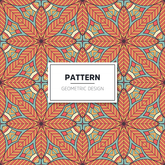 Patrón floral étnico sin fisuras con mandalas