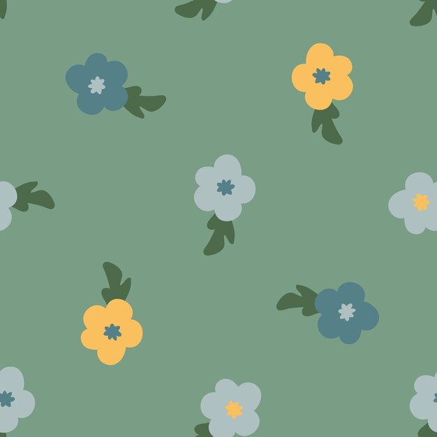 Patrón floral sin fisuras Diseño de superficie colorida