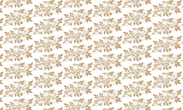 patrón floral sin fisuras de oro