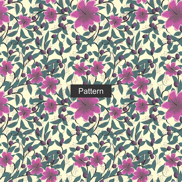Patrón floral sin fisuras