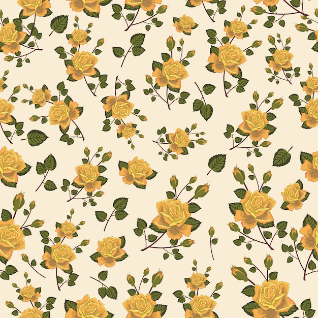 patrón floral sin fisuras