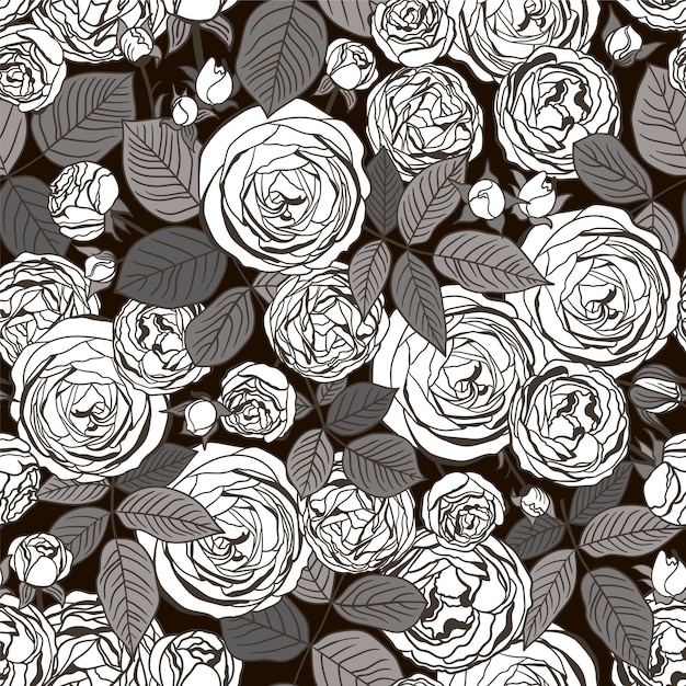 Patrón floral sin fisuras