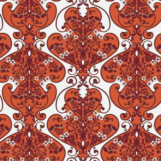 Patrón floral Floreciente fondo étnico de azulejos orientales