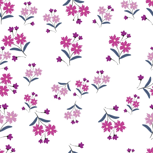 un patrón floral con flores púrpuras y las palabras primavera en él
