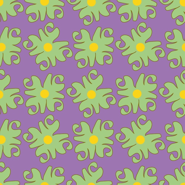 Patrón floral fondo sin costuras con diferentes tipos de flores fabulosas hierbas hojas en la oscuridad