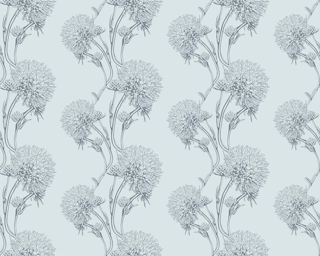 Patrón floral fondo sin costuras follaje y papel tapiz de flores diseño de la naturaleza