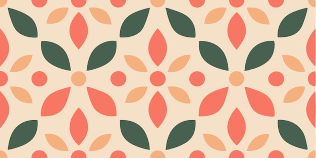 Patrón floral geométrico sin costuras