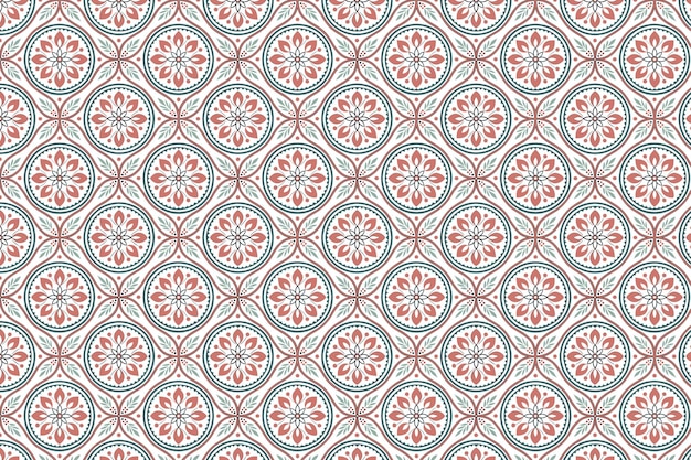 Patrón floral geométrico sin costuras
