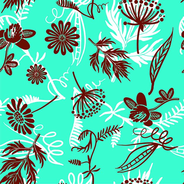 Patrón floral hermoso y transparente para su diseño