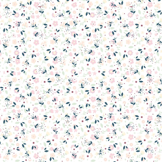 un patrón floral con las huellas de las patas de un perro