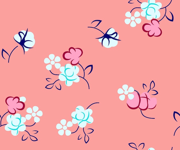 Patrón floral en illustrator.