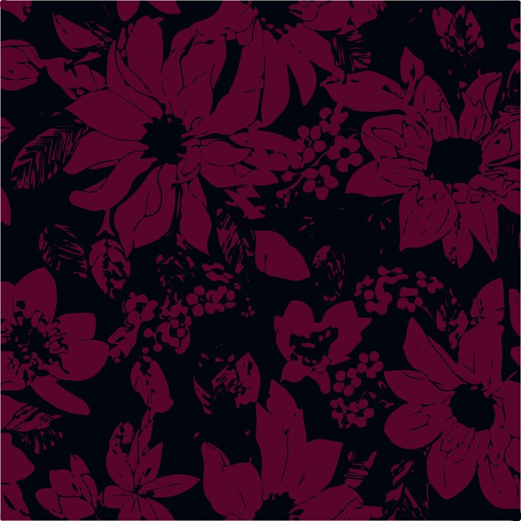 Patrón floral marrón oscuro