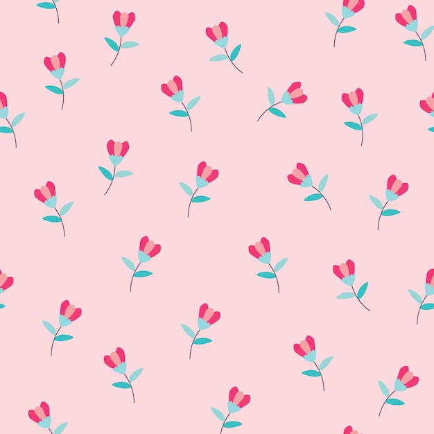 Patrón floral de moda en los muchos tipos de flores. Motivos botánicos tropicales dispersos al azar.