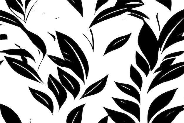 patrón floral negro y blanco sobre un fondo blanco