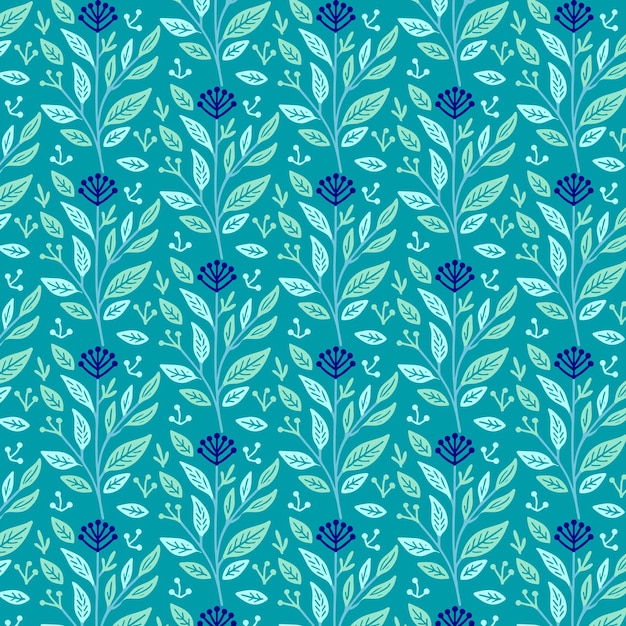 patrón floral ornamental sin costuras con intrincado diseño botánico repetido para textiles y moda