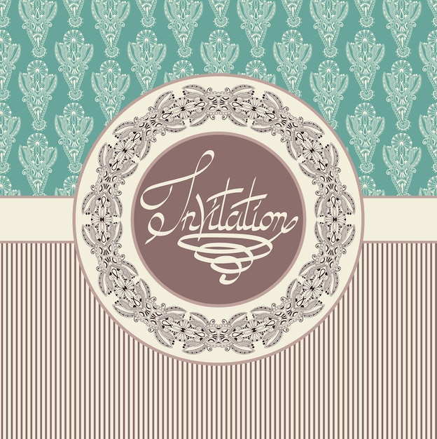 Patrón floral ornamental con lugar para tus saludos.