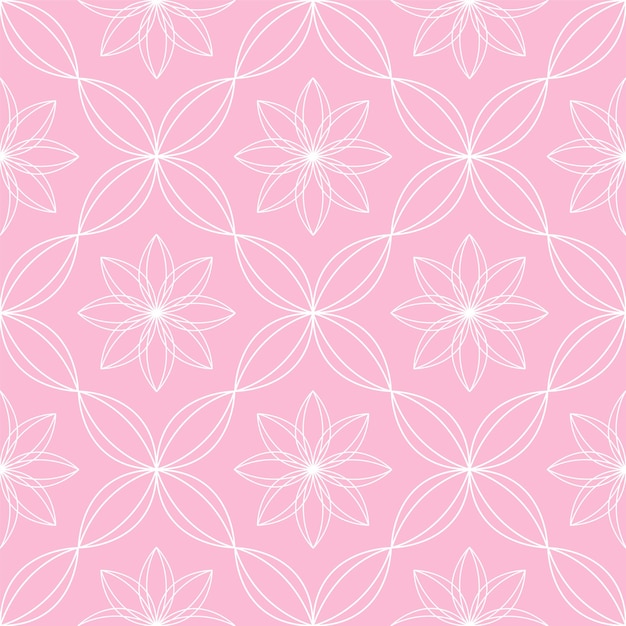 Vector patrón floral ornamental rosa