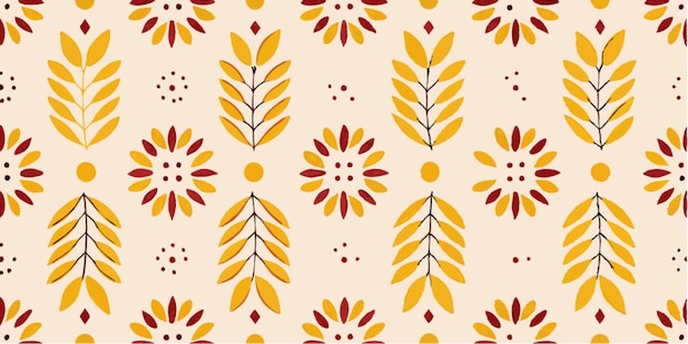 Patrón floral de otoño