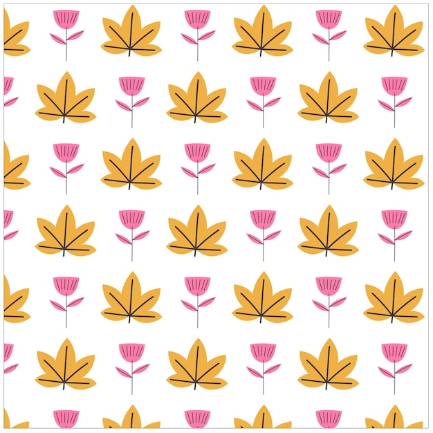 Patrón floral de otoño