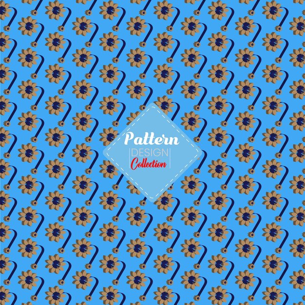 Vector un patrón floral con las palabras paladio sobre un fondo azul.