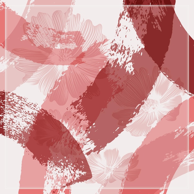 patrón floral para pañuelo y impresión textil fondo vectorial de diseño de pañuelo de seda