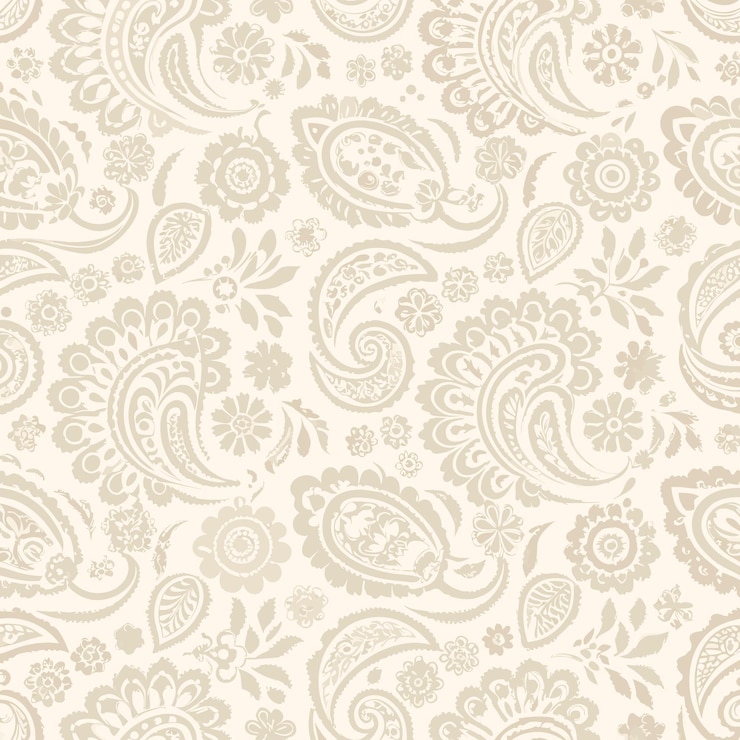 Vector patrón floral de perejil beige