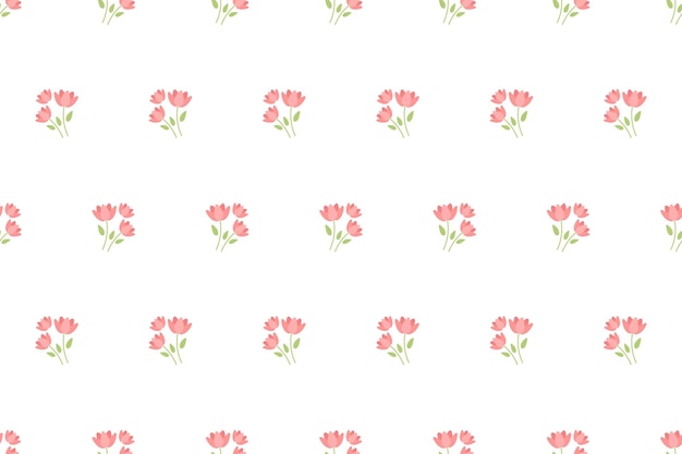 Patrón floral de primavera sin costuras Fondo floral en estilo ditsy con ramos de flores rojas Abstracto
