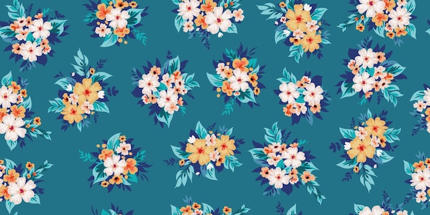 Patrón floral de primavera sin costuras para telas