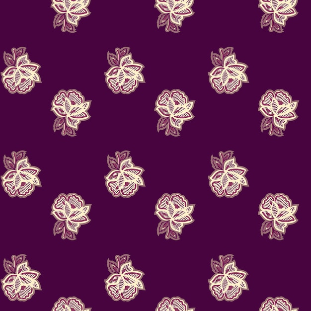 Patrón floral púrpura