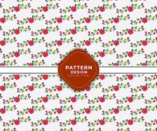 Patrón floral realista y dibujado a mano.