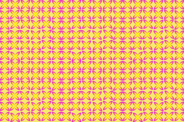 Patrón floral repetitivo y vibrante en rosa y amarillo