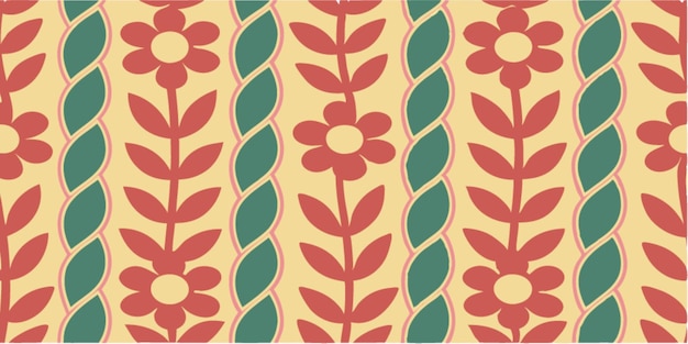 Patrón floral retro