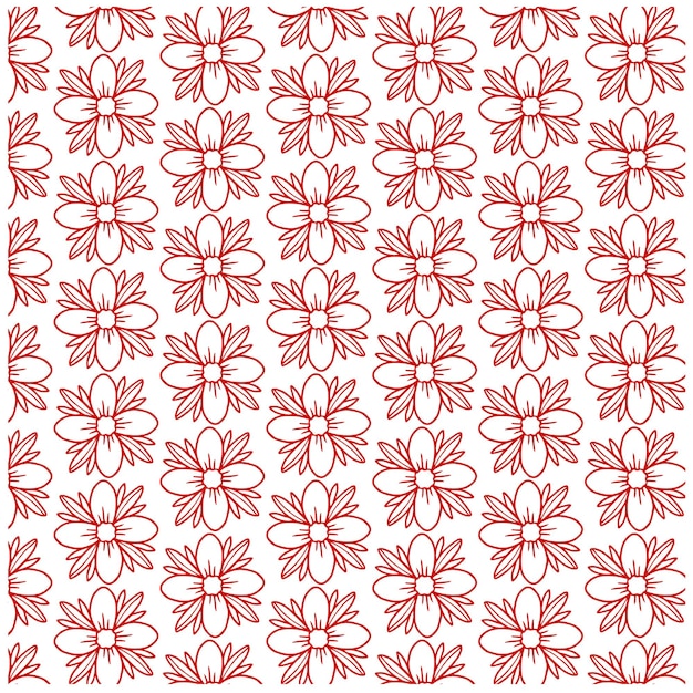 Patrón floral rojo
