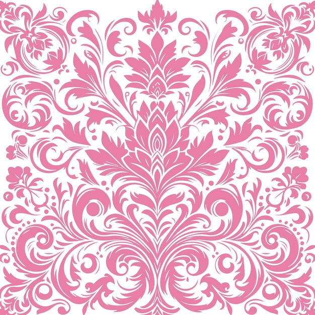 un patrón floral rosado se muestra en un fondo rosado
