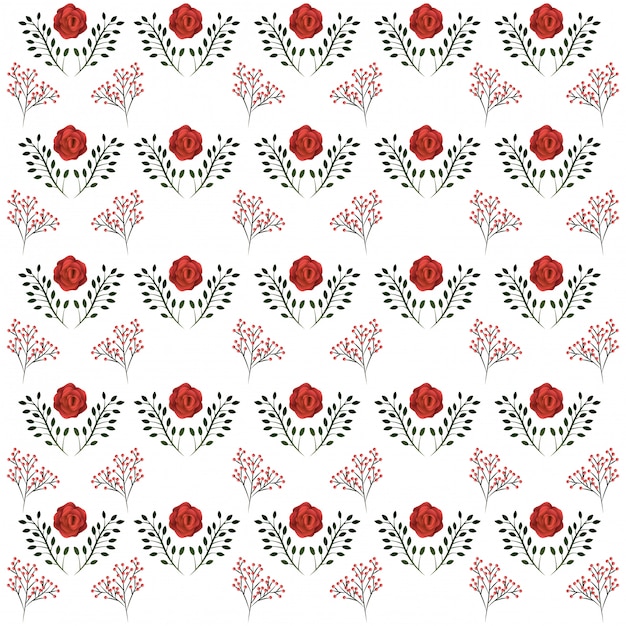 Patrón floral con rosas
