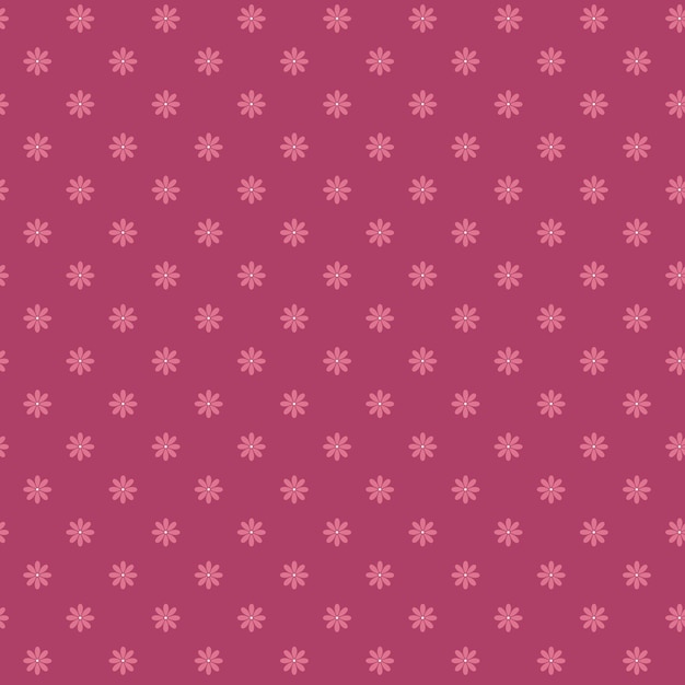 Patrón floral sobre un fondo rojo oscuro con delicadas flores de color rosa Fondo de vector floral lindo transparente