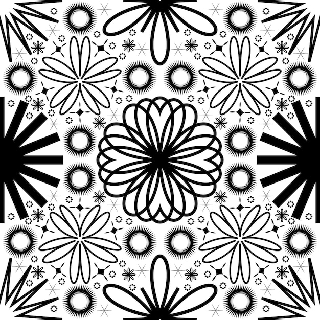 Patrón floral transparente abstracto simple patrón geométrico conjunto ilustración vectorial