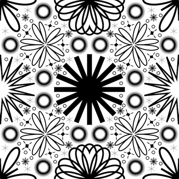 Patrón floral transparente abstracto simple patrón geométrico conjunto ilustración vectorial