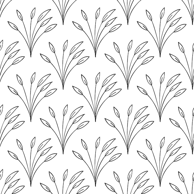 Patrón floral transparente aislado sobre fondo blanco ilustración de stock vector