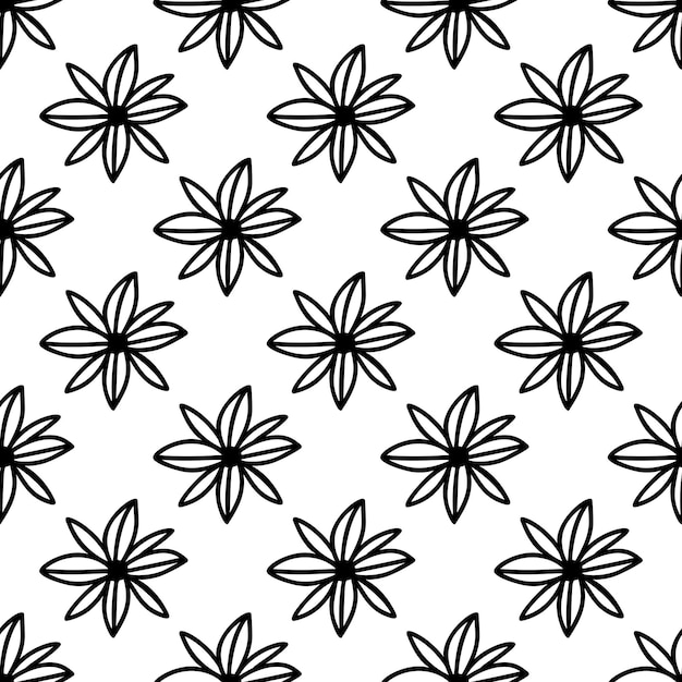 Patrón floral transparente aislado sobre fondo blanco ilustración de stock vector