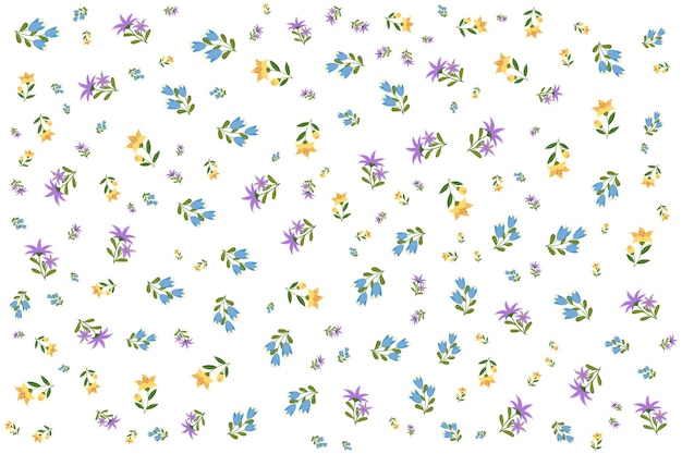 patrón floral transparente con arte vectorial de flores pequeñas