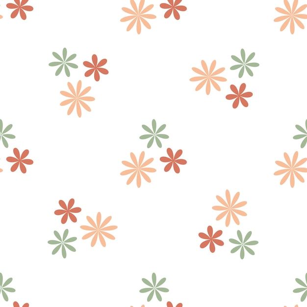 Patrón floral transparente en colores suaves
