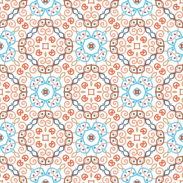 Patrón floral transparente de cuadrados de tejido colorido Fondo de flor estilizada Vector de ornamento de florecimiento Intrincada decoración de lujo Muebles tela papel tapiz de impresión Elemento de diseño de interiores