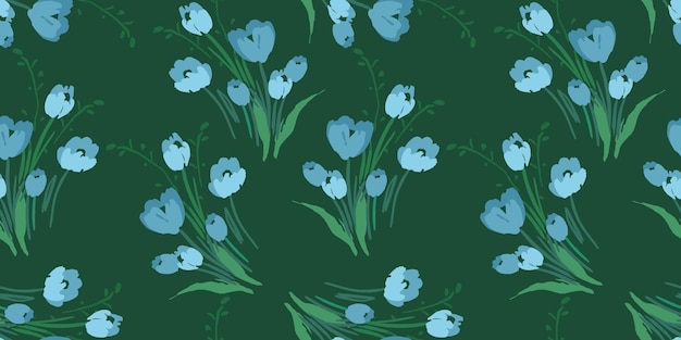 Patrón floral transparente diseño vectorial para decoración interior de tela de cubierta de papel y otros